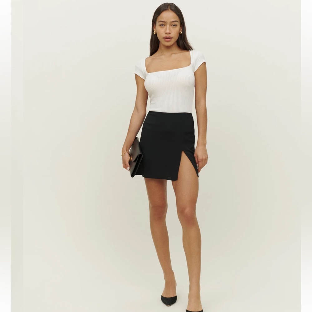 Reformation Black Mini Skirt